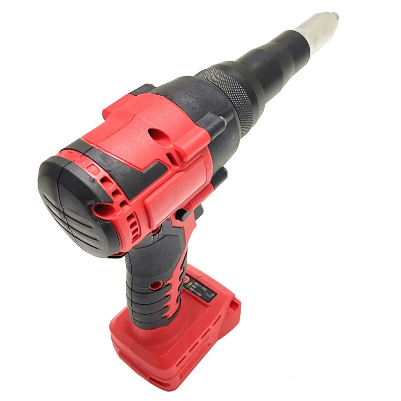 Fit for Milwaukee 18V Battery Brushless Electric Riveter Gun 2.4-4.8mm Cordless Rivet Gun With LED Light Automatic Riveting Tool