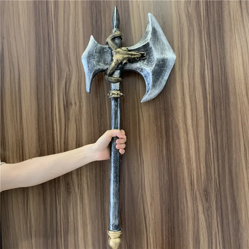 斧60センチメートル羊獣戦争コスプレ武器中世ゴールド羊戦争斧