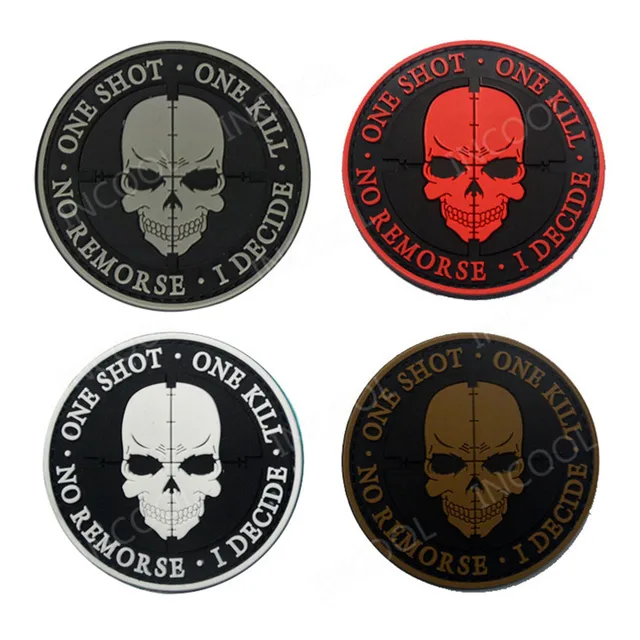 Sniper One Shot One Kill 3D PVC Patch