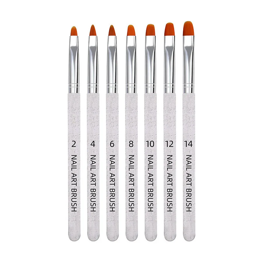 DIY Nail Art Pinsel Set Flachkopf UV Gel Nagelpinsel Malstift Feine Liner Pinsel für Maniküre Design 3/5/6/7 Stk – Detail 6