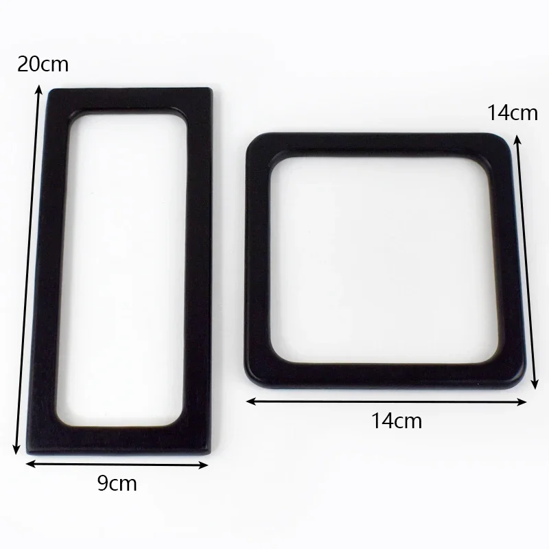 1/2Pcs Deepeel 14/20cm Wooden Handles Square Purse Frame for Making Woven Handbag DIY Bag Parts Crafts Hardware Accessories
