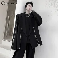 LUZHEN 2025 Spring New Fashion Elegant Zipper Splicing Design Casual Blazer Coat Men's High Street Original Suit Jacket 29afe4 1