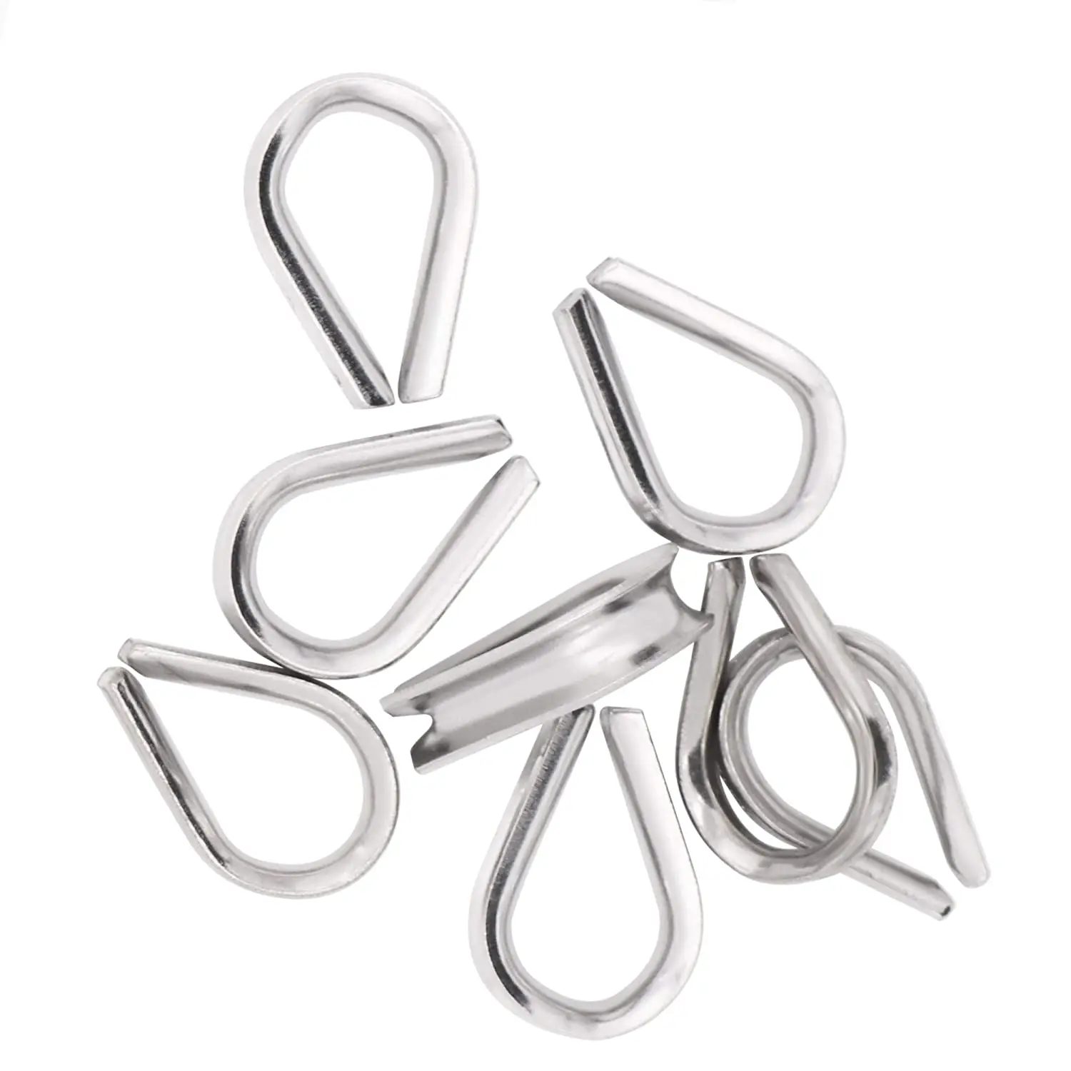 Attaches Pour Câbles Métalliques 304 Inox - Lot De 10, Tailles 1,5 Mm à 10 Mm, Pour Gréement Et Fixation