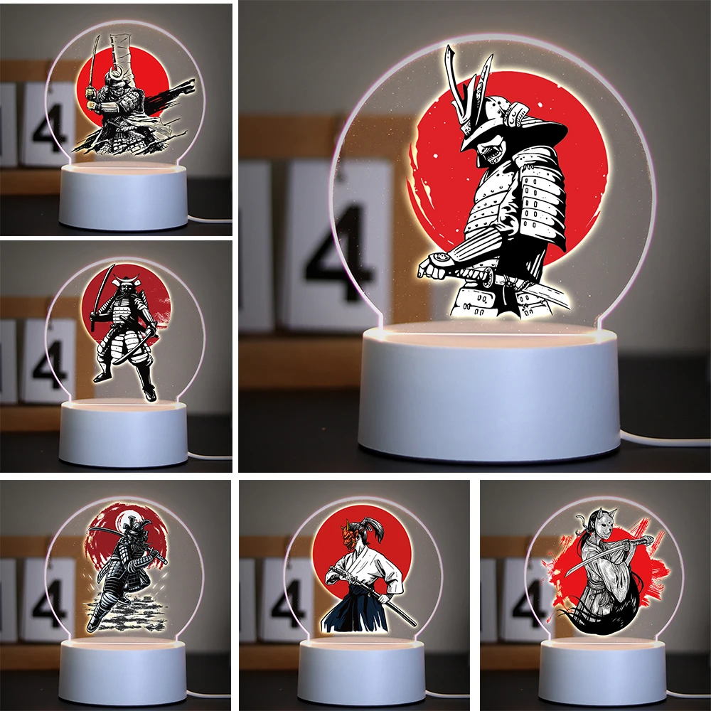 

Hot World Famous Japan Anime Warrior Arcylic LED Night Light Children Kids Holiday Birthday Gift Home Table Lamp Room Decoration