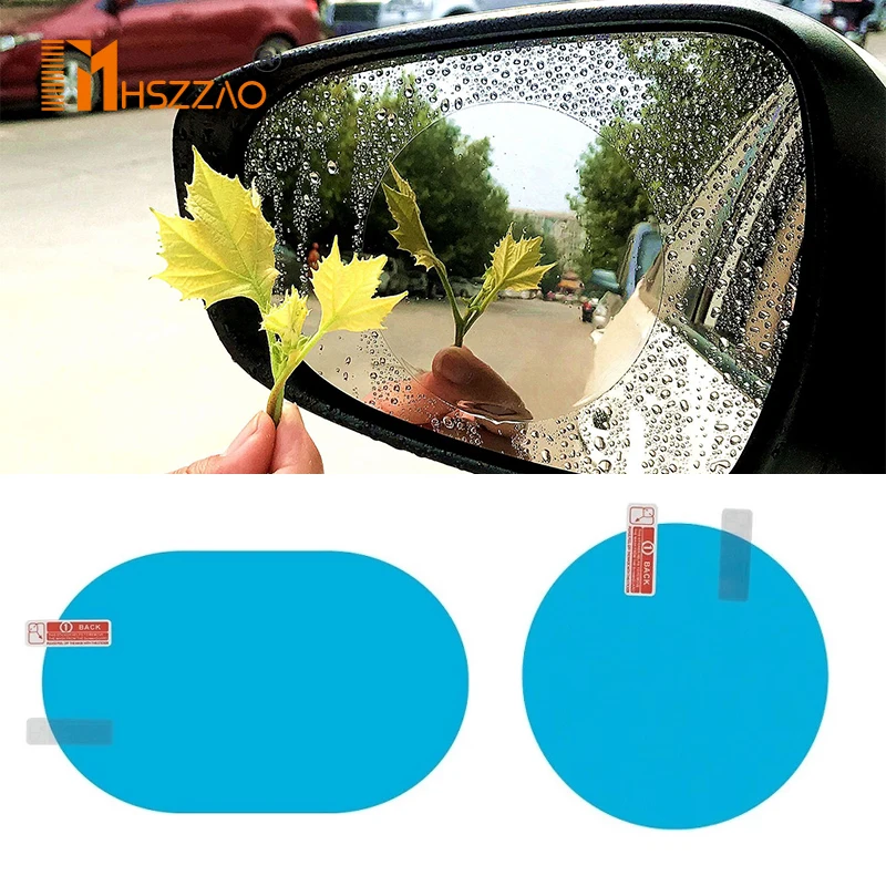 2 Pcs Car Rainproof Film Car Rearview Mirror protective Rain proof Anti fog Waterproof Film Membrane Sticker Accessorie