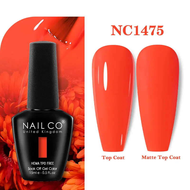 Premium Gel Nail Polish 15ml - HEMA Free Base & No Wipe Top Coat for Long-Lasting Manicure