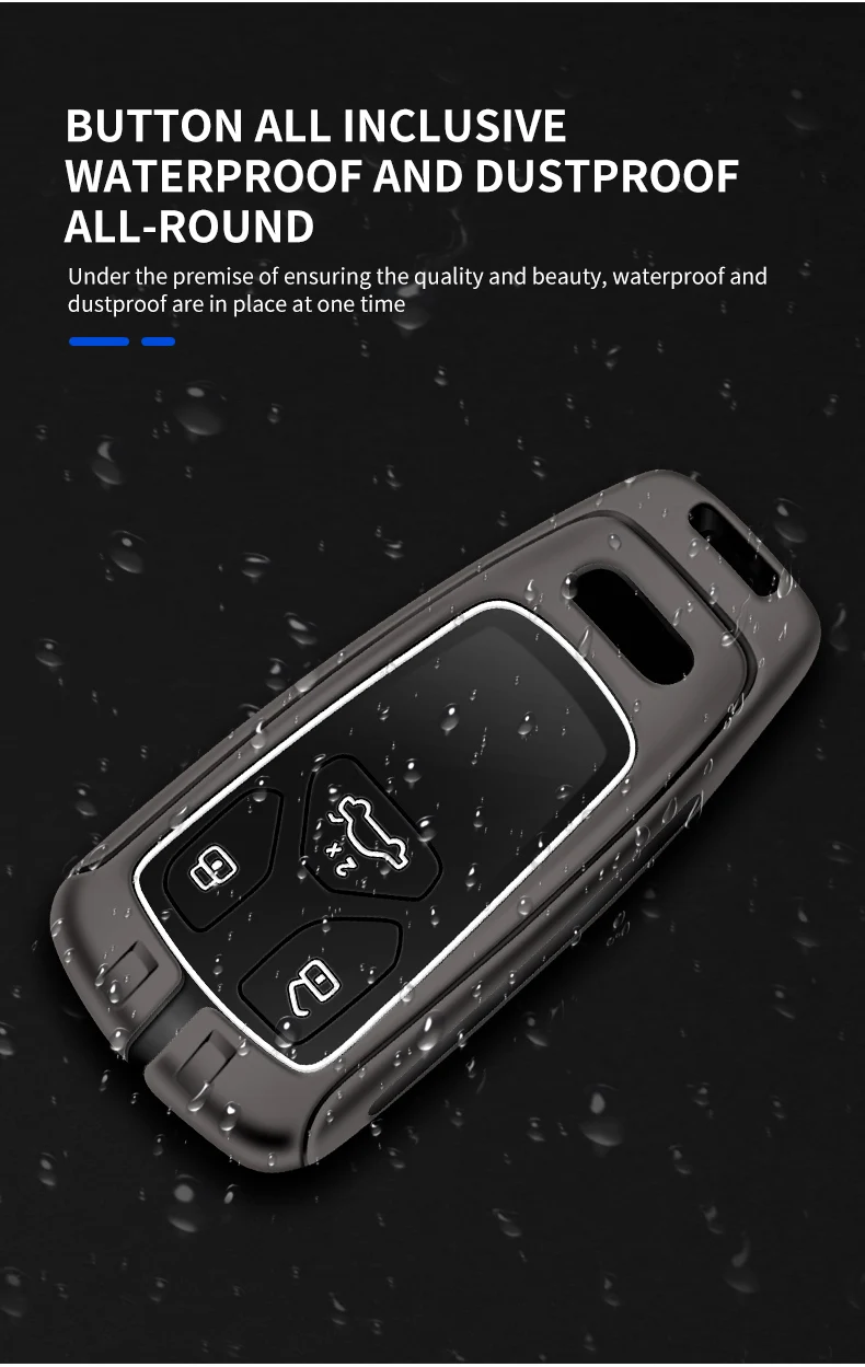 Portachiavi in metallo con telecomando per auto portachiavi per Audi A4 B9 A5 A6 8S 8W Q5 Q7 4M S4 S5 S7 TT TTS TFSI RS supporto senza chiave 15 Portachiavi in metallo con telecomando per auto portachiavi per Audi A4 B9 A5 A6 8S 8W Q5 Q7 4M S4 S5 S7 TT TTS TFSI RS supporto senza chiave - Sb7500331d4c246c3a3463ac2bd1d4fa9Q