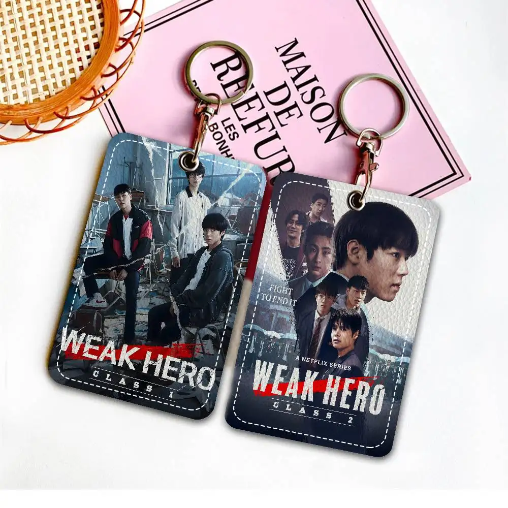 약한 영웅 클래스 1 사무용품 남성 및 여성 신용 카드 열쇠고리 학생증 ID 카드 홀더 증명서 홀더 카드