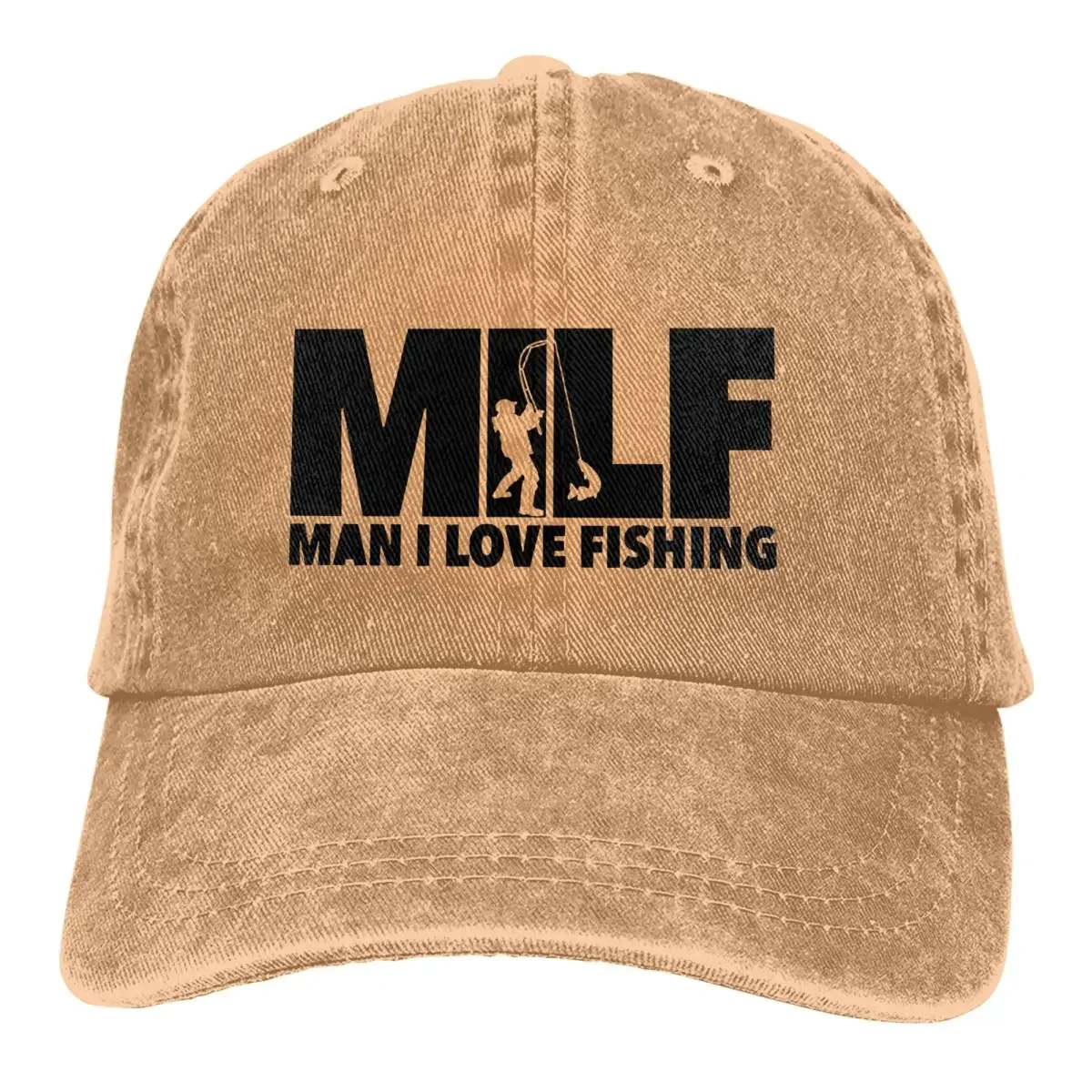 

Summer Cap Sun Visor Go Fishing Hip Hop Caps MILF MEME ART Cowboy Hat Peaked Hats
