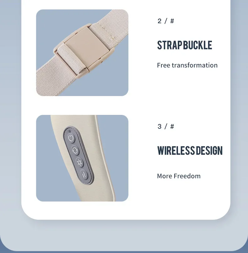2026 New 26W Brushless Motor Neck And Shoulder Massager Wireless Shoulder And Ba