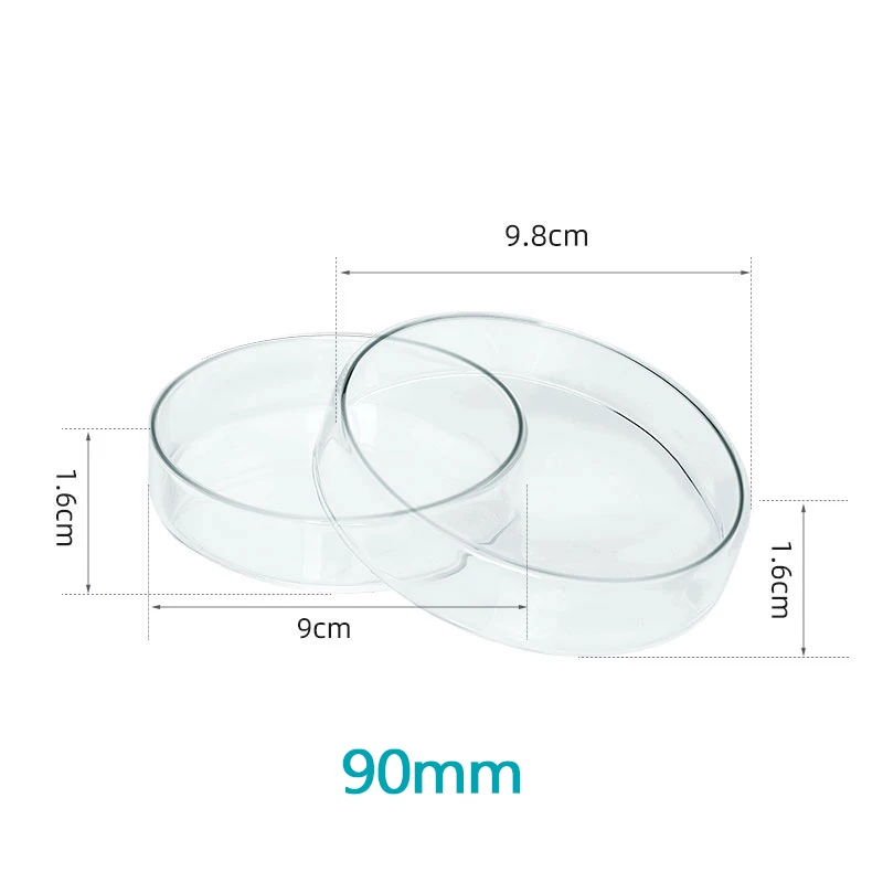 Laboratory Instruments Glass Culture Dishes Bacterial Cells High Borosilicate 60 75 90 100 120 150mm