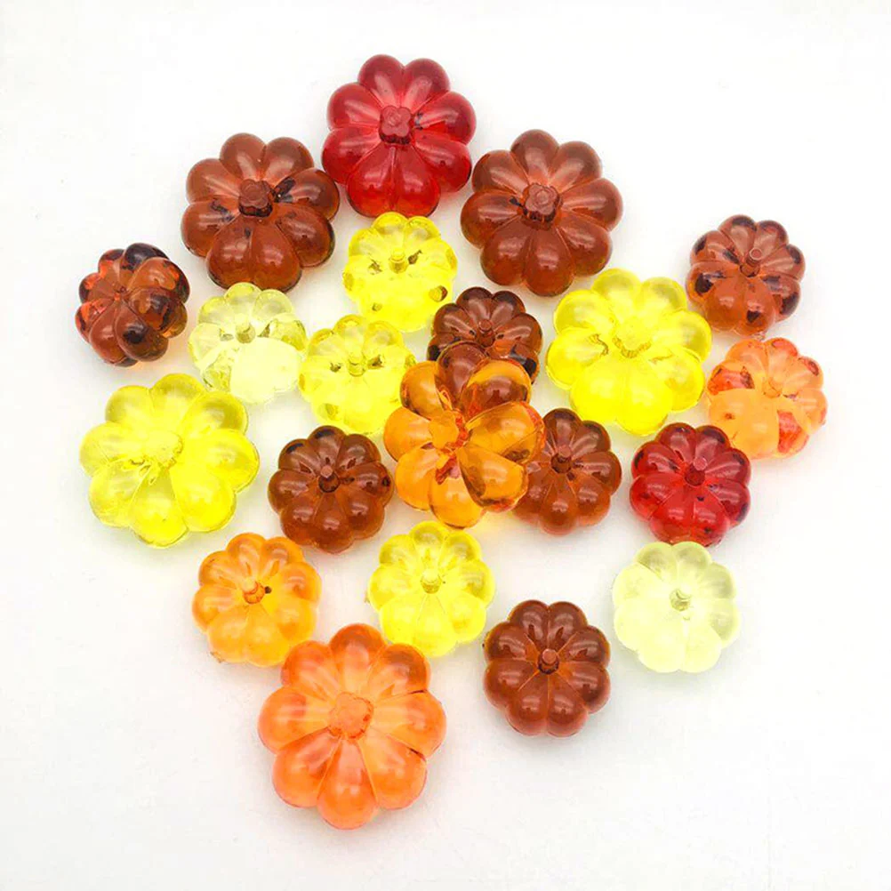 

Acrylic Mini Pumpkin Maple Leaf Acorn Berries DIY Crafts Vase Filler Thanksgiving Day Halloween Decoration