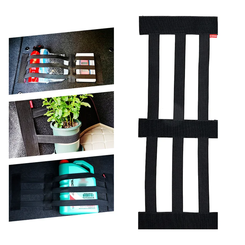 Adjustable Car Trunk Elastic Fixed Straps Extinguisher Tank Debris Storage Fixing Belt Tapes Auto Interior Organizer Accessories car trunk organizer,trunk organizer,trunk storage holder,car interior organizer,car trunk straps
