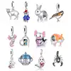 FC Jewelry Fit Original Charm Bracelet 925 Silver Animal Mexico Axolotl Hold Heart For Making Women Daughter Teens Berloque DIY 1