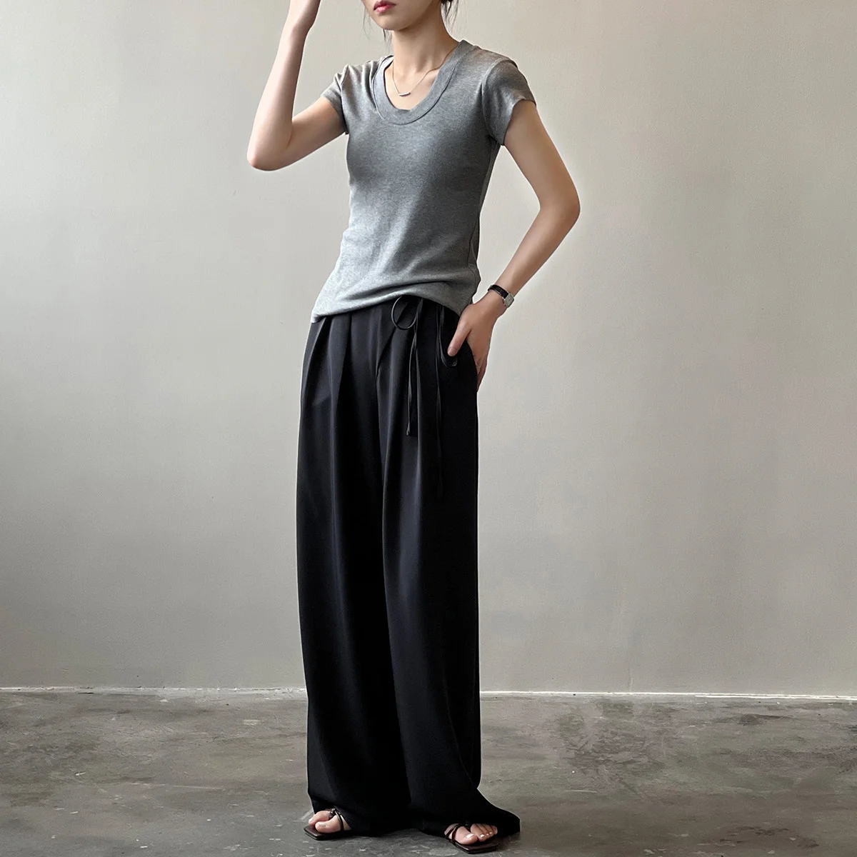 Title 20, Kadın Kısa Kollu Slim Fit Vintage Tişört Klasik...
