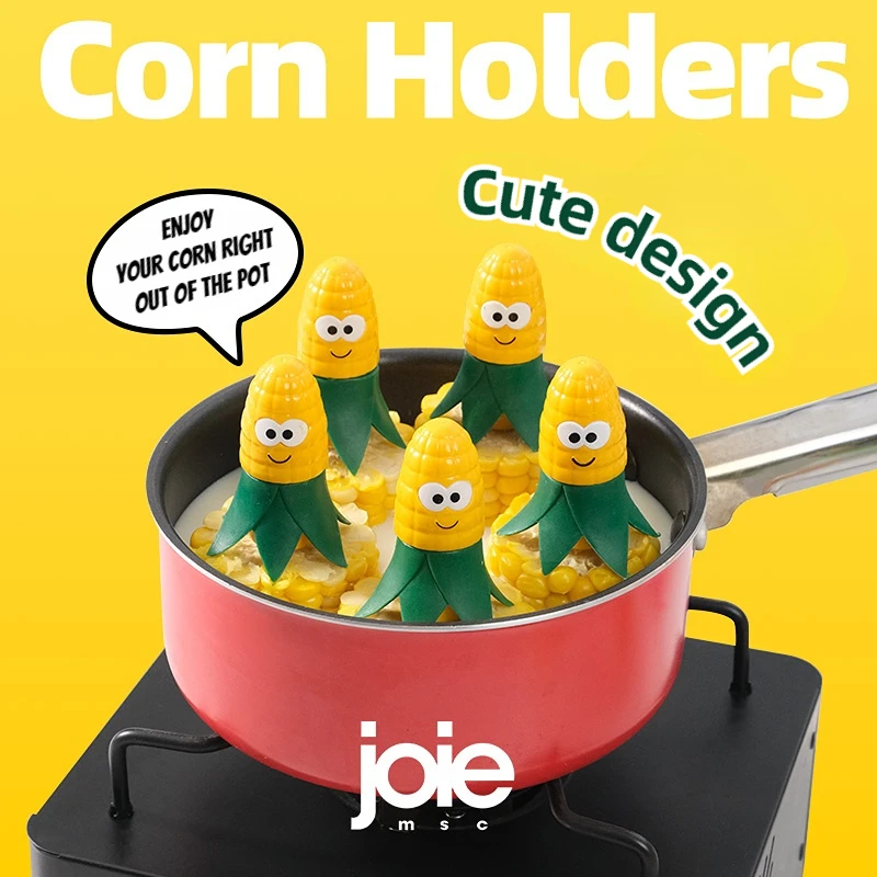 Joie Corn Holders Children Safe Heat-resistant Corn Tools For Hot Stainless Steel Forks BPA-free Food Grade Plastic Handles cutlery set western style cutlery set picnic cutlery set stainless steel cutlery set picnic tableware camping cutlery set wooden cutlery set ceramic dinnerware set
