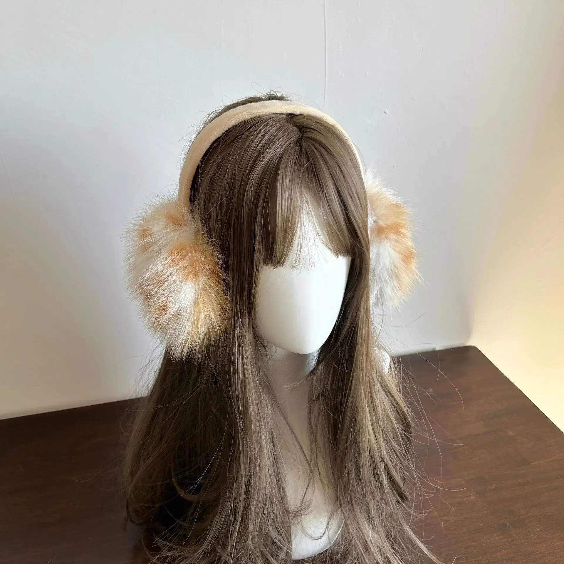 Folded Earmuffs Winter Ear Protection Cycling Earbags Accessories Women Y2k Leopard Faux Fur