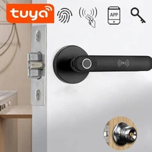 Vingerafdruk Deurslot Voor Slaapkamer Biometrische Deurklink Knop Lock Tuya Keyless Smart Elektrische Veiligheidssloten