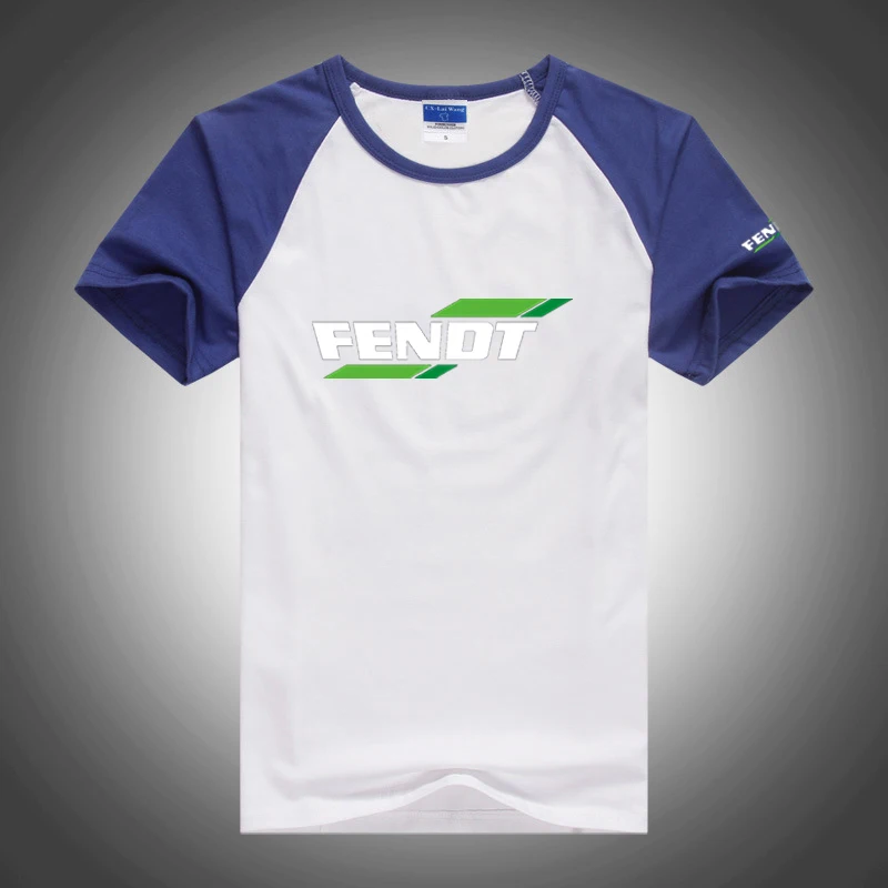 FENDT 2023 summer T-shirt round neck casual fashion slim eight-color stitching short-sleeved printed top