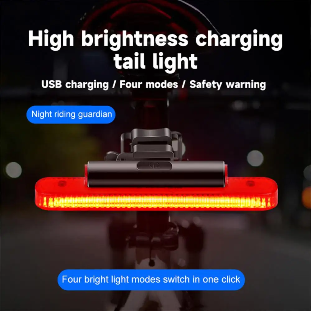 

Rear Light Lighting Bike Taillight LED USB Rechargeable Cycling Tail Lamp Safe Warning Light Accessories