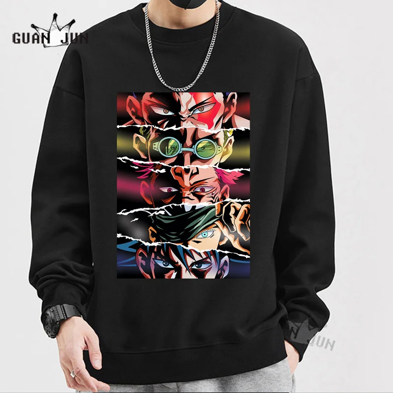 

Anime Sweatshirts Jujutsu Kaisen Hoodies Ryomen Sukuna Eyes Hoodie Aesthetic Sweatshirt Men Women Long Sleeve Pullover Tops