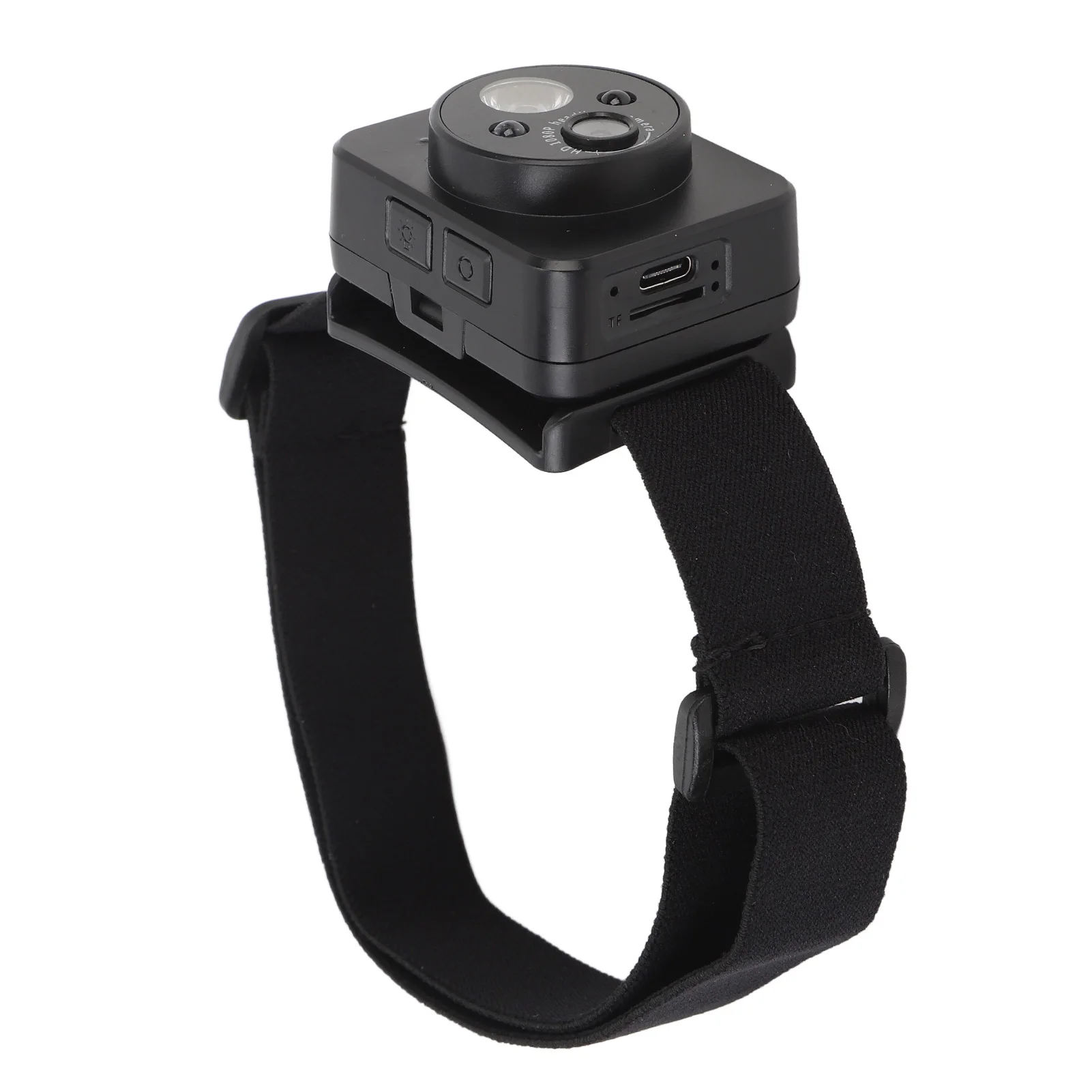 Head Mounted Action Camera 2MP 1080P 45 Degree Adjustable Intelligent Sensing LED Headlamp Head Mounted Wearable Body Video