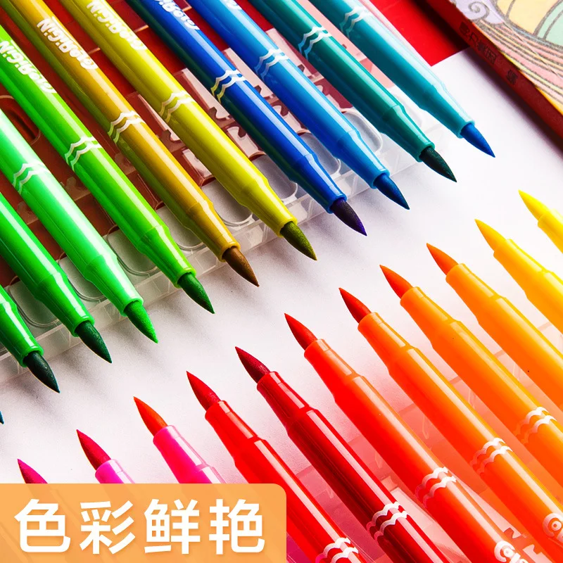 

12 Color Set High Quality Washable Soft Tip Art Marker Watercolor Drawing Pen Non-toxic Pastel Water Based Highlighter