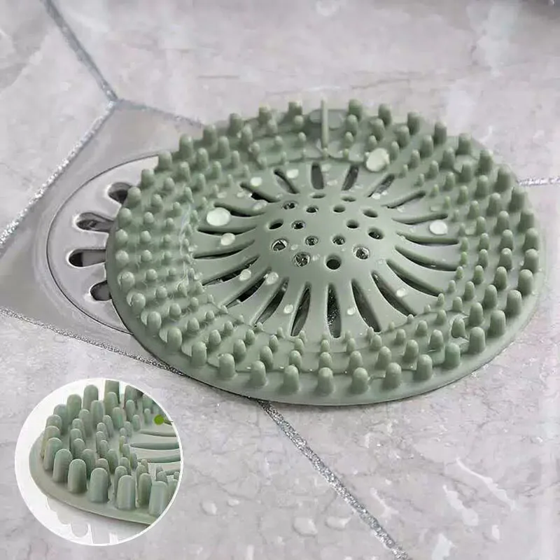 Filtro per capelli Lavello Filtro antibloccaggio Vasca da bagno Doccia Tappo di scarico a pavimento Tappo deodorante da cucina Accessori per il bagno Tappetino di scarico