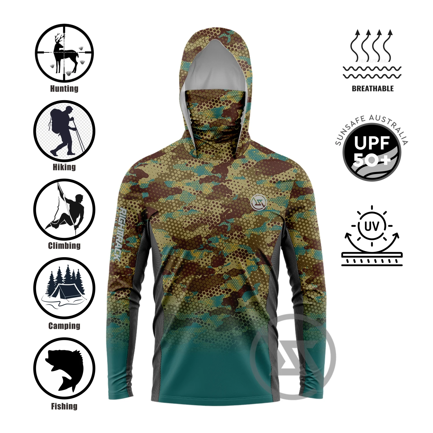 

RT Mask Hoodies Shirts Suitable For Fishing Hunting Climbing Camping Hiking Outdoor Sun Protection Breathable Clothing #4