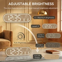 Large Digital Wall Clock Temperature and Date Week Display Electronic LED Table Alarm Clocks Brightness Adjustable 12/24H Format 2