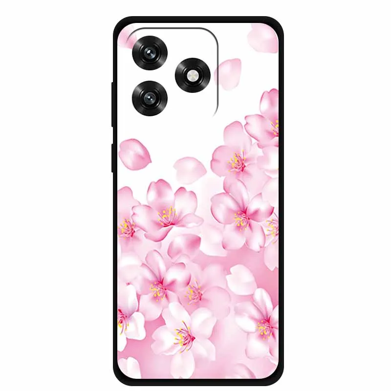 Black TPU Cartoon Soft Silicone Shockproof Case - Protective Back Cover