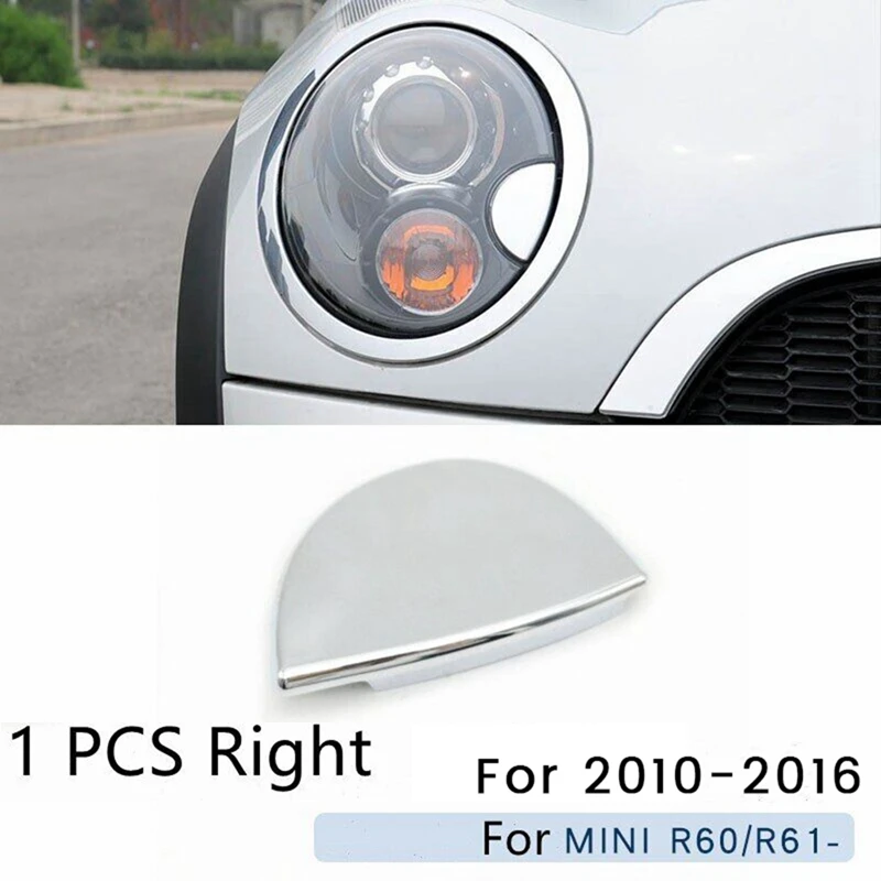 

1 пара колпачков омывателя передней фары, Крышка отделки 61679805541 61679805542 для Mini Countryman R60 R61 2010-2016, хромированные детали