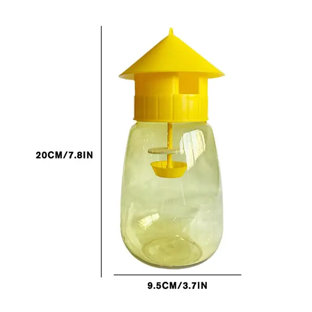 Piège à mouches en plastique jaune, 5 pièces, tueur de fruits, piège à drosophile, verger à mouches, Anti-fruits, piège à mouches, contrôle des insectes 6