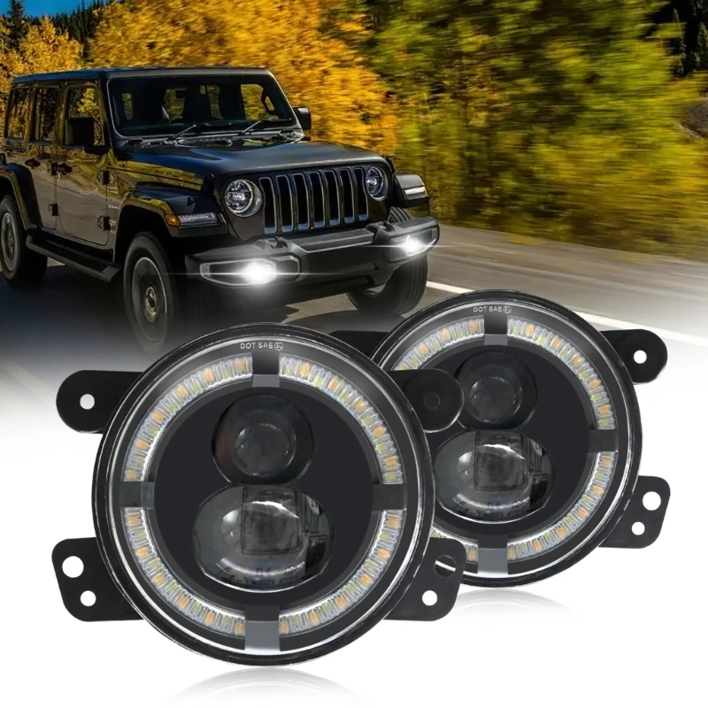 

2Pcs 4Inch 9-30V LED Work Light Bar Flood Spot Headlight Waterproof 200W 20000LM Driving Fog Lamp for Off-Road Car Truck ATV SUV