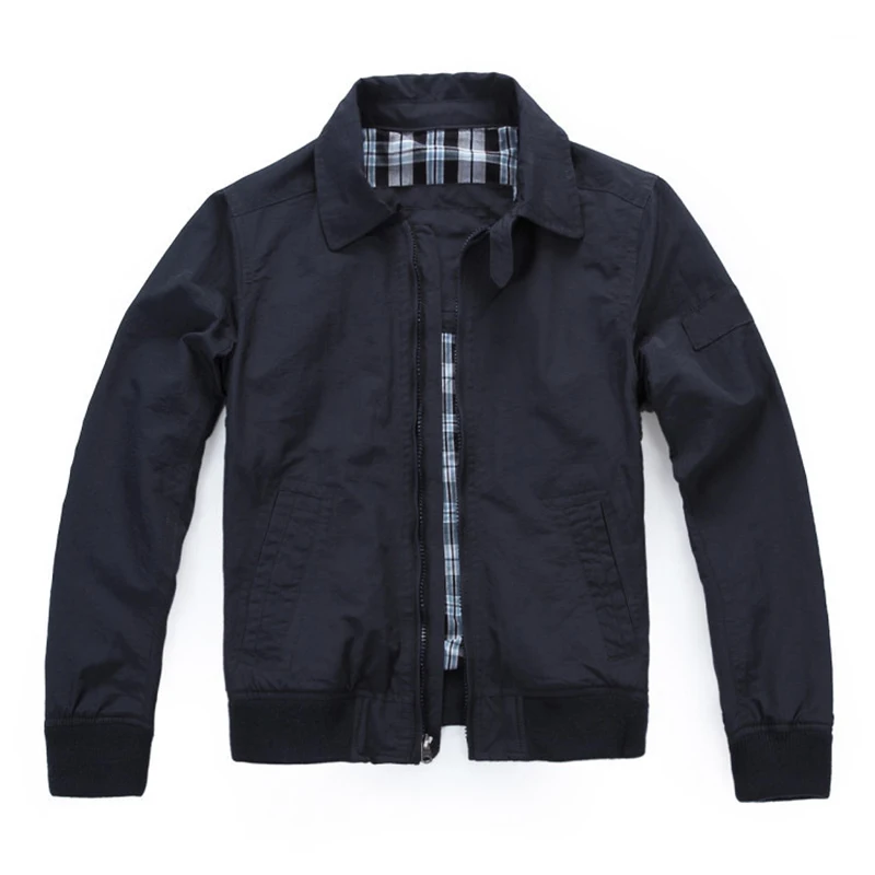 

Men's 23 New Jacket Coat Spring and Autumn Leisure Fashion Zipper Wash Collar Cotton Top