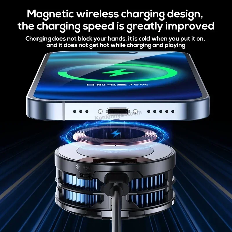 Phone Cooler MEMO CX08 Wireless Mobile Phone Cooler Frozen Semiconductor Cooling Radiator for IOS Android PUBG Magnetic Back-clip Heat Sink