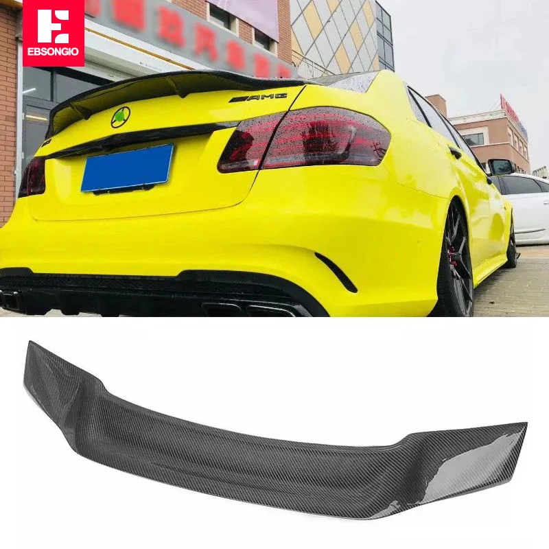 W212 R Style Real Carbon Fiber Rear Trunk Spoiler Lip Wing for  Mercedes-Benz W212 E63 AMG 2010 2011 2012 2013 2014 2015 2016