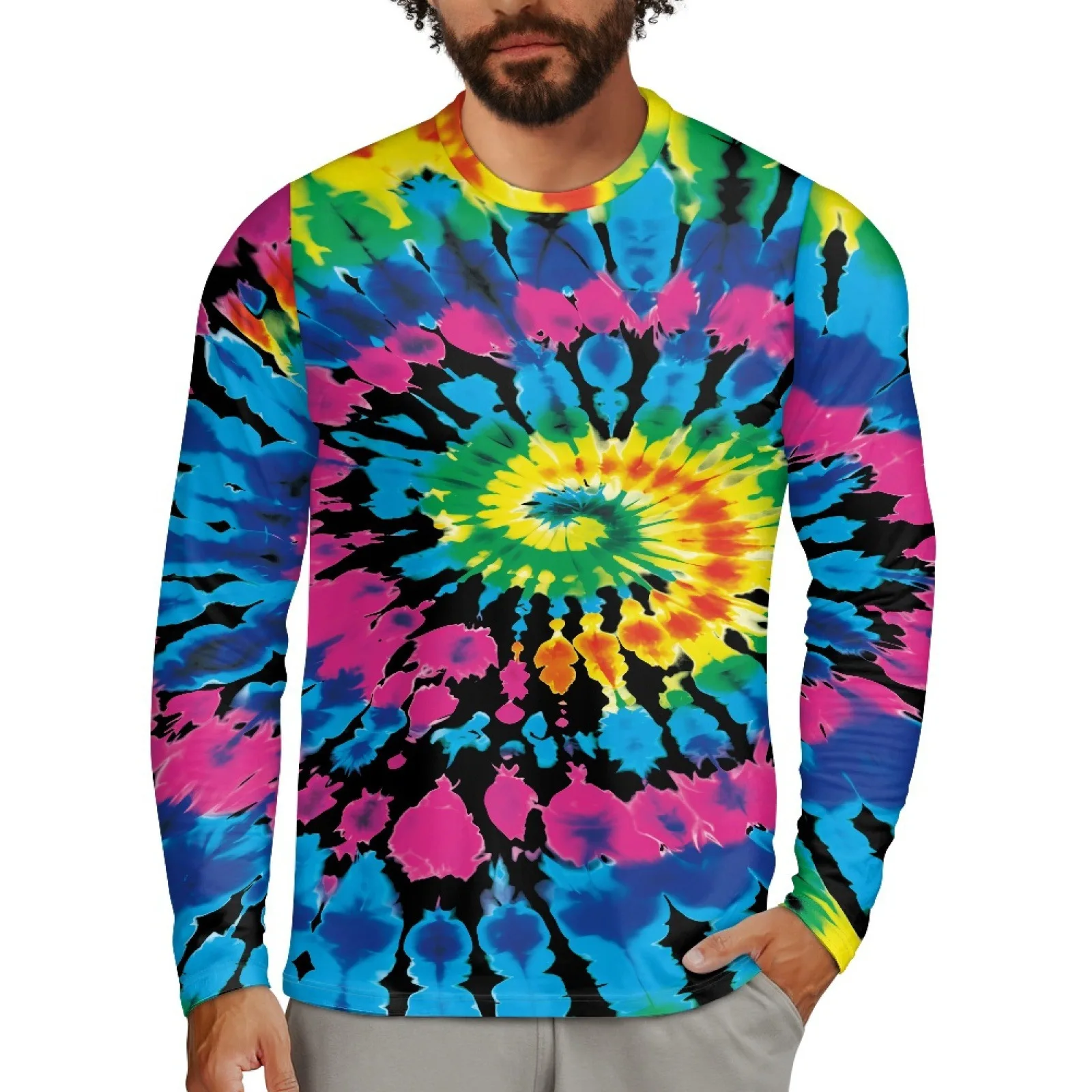 Tie Dye Long Sleeve T Shirt Streetwear