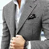 Slim Fit Men's Blazer Houndstooth Casual Italian Style Man Suit Jacket Notched Lapel 1 Pc Check Wedding Coat for Prom Party 2024 4