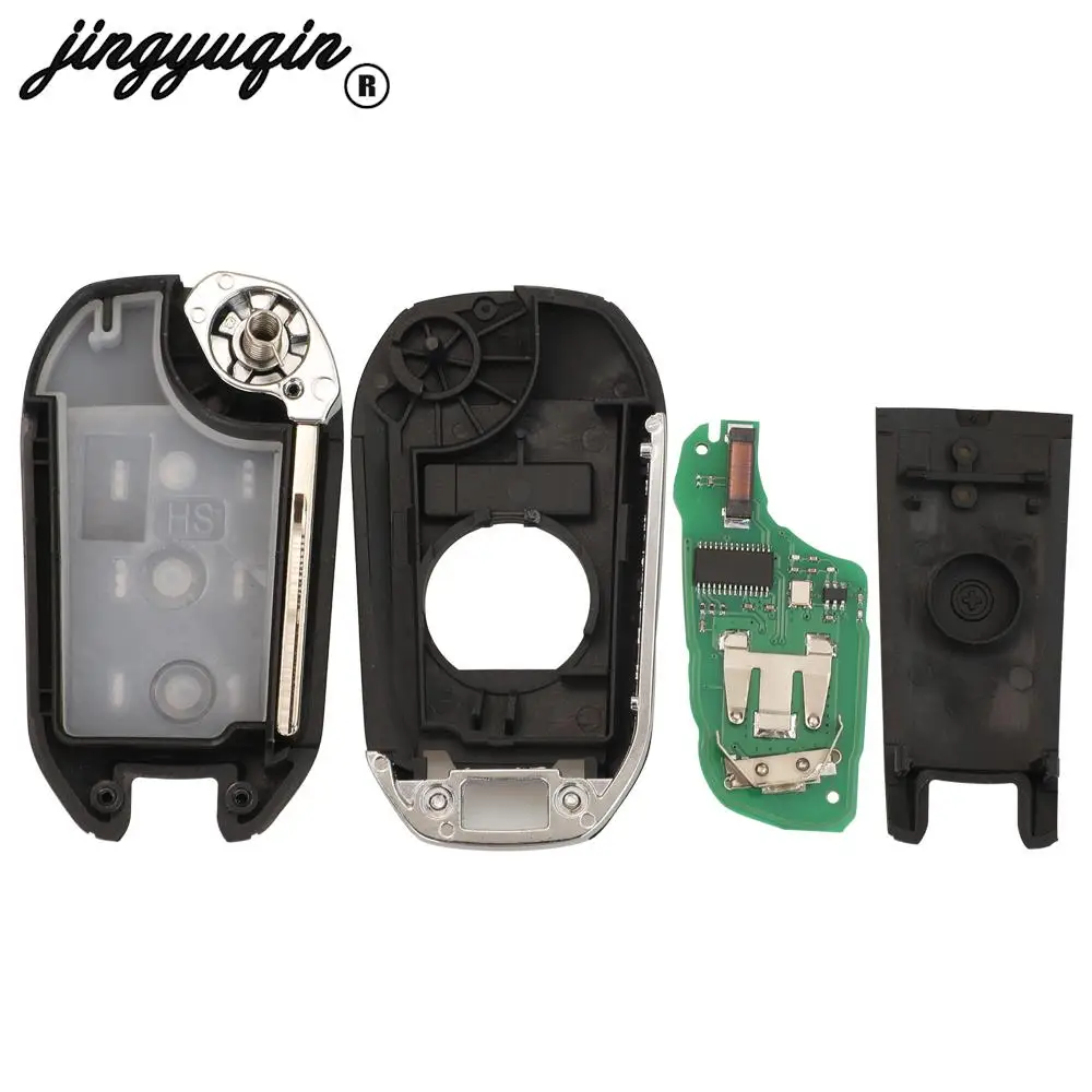 Jingyuqin ø  ڵ Ű 433MHz 4A HITAG AES Ĩ Ǫ  308 3008 2016 + Ʈο C4  2014-HU83 3 ư