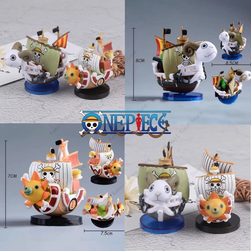 7Cm Anime One Piece Ship Figure Rufy Model Toy Super Cute Mini Boat Millesandsunny Going Merry Assemblato Model Action Figure