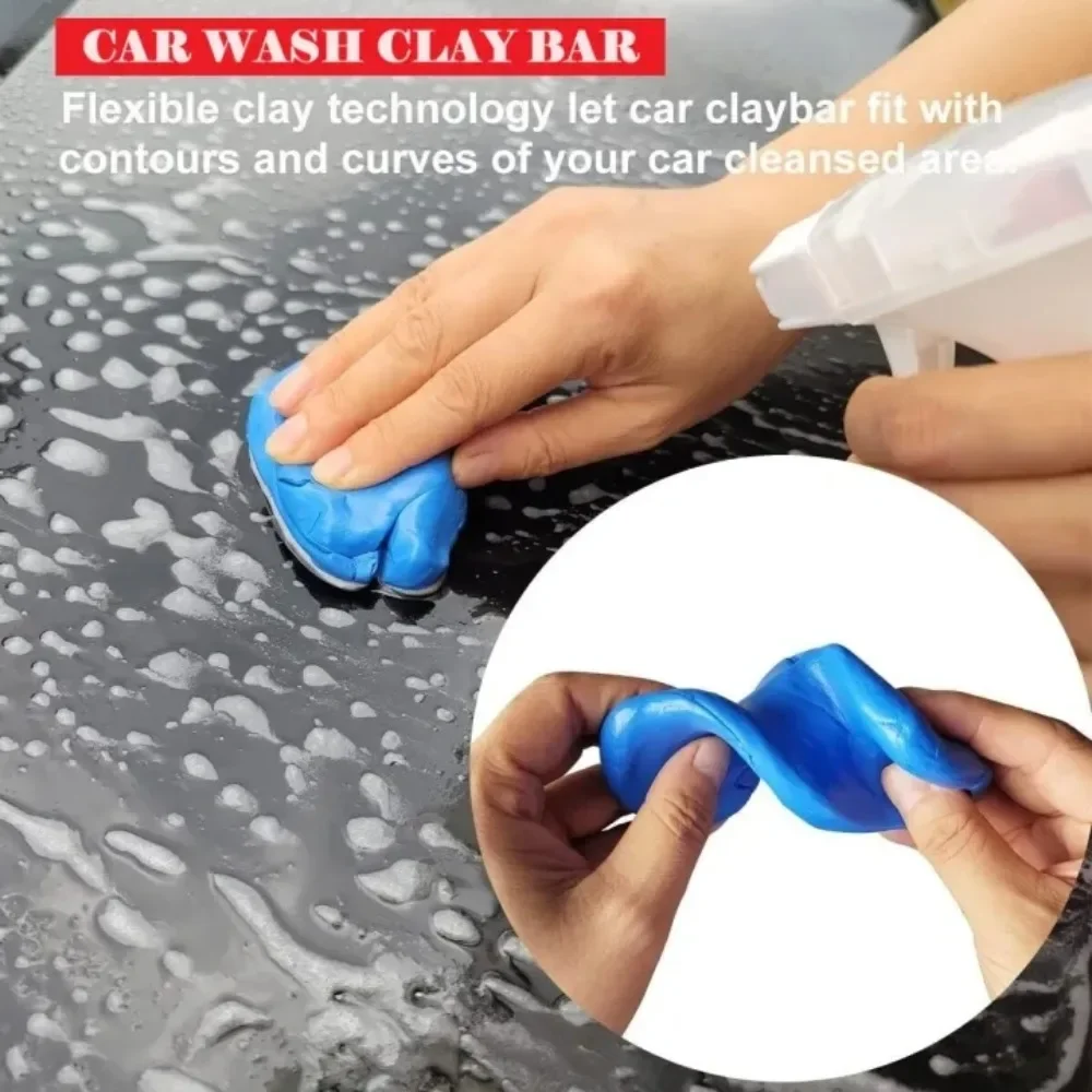 100g Car Wash Cleaning Clay Magic Washer Sludge Mud Polish car cleaning tool car cleaning clay bar cleaning magic mud car detailing cleaner car cleaning gel Automotive Styling Clean Tools Accessories for Remove Auto Detailing