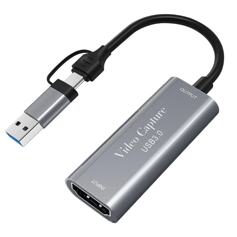 2 в 1 HDMI-com карта видеозахвата 4K 60hz 1080P USB 3.0 Type C High Definition Recorder для игрового видео в прямом эфире