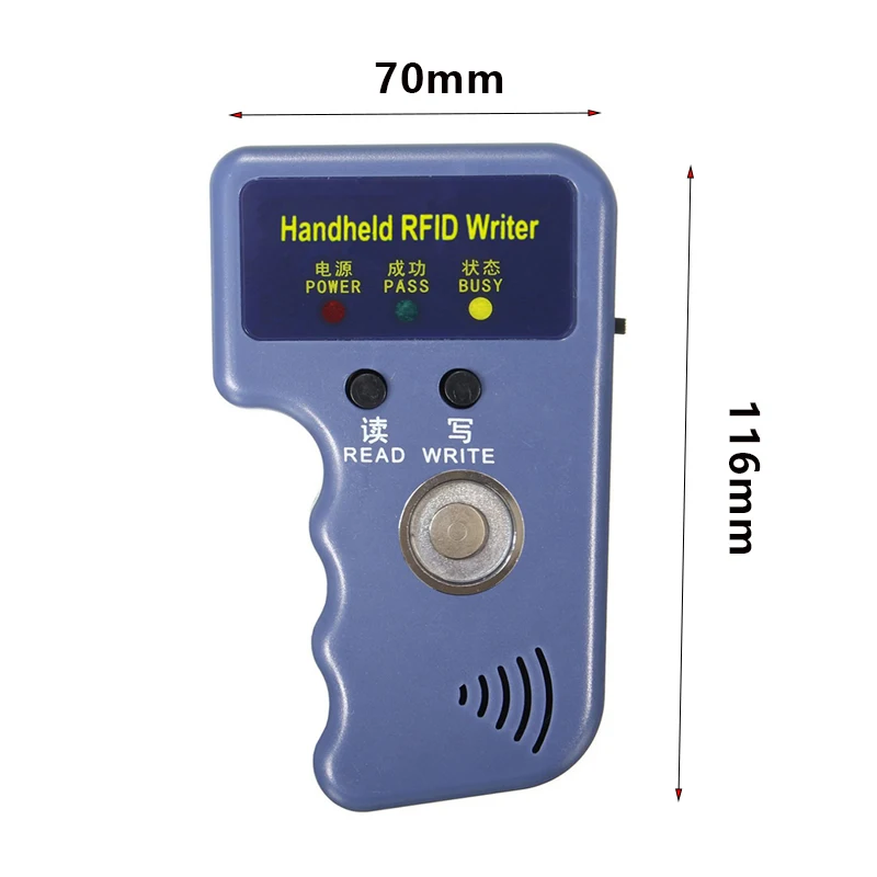 RFID Card Duplicator 125KHz RW1990 TM1990 ibutton DS-1990 I-Button Reader Handheld T5577 EM4305 EM4100 Keys Tag Copier