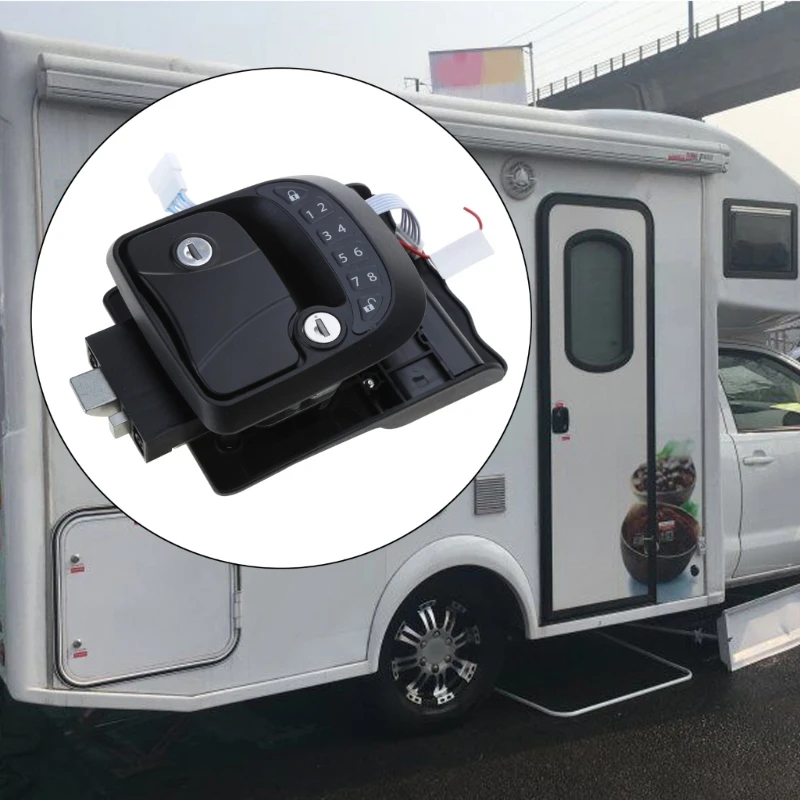 RV Remote Lock RV Remote Lock Entry Door for Latch Lock Anti-theft for Travel Trailer Motorhome RV Security Supplies