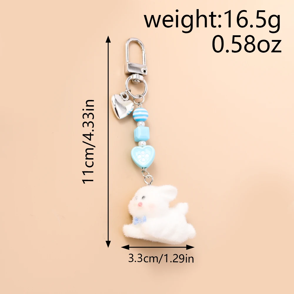 Aihua Niedlicher 3D-Schlüsselanhänger mit weichem, flauschigem Tiermotiv, Welpe, Hund, Schlüsselanhänger für Frauen und Mädchen, Handtaschenanhänger, DIY-Schlüsselanhänger, Schmuck, Geschenke – Detail 9