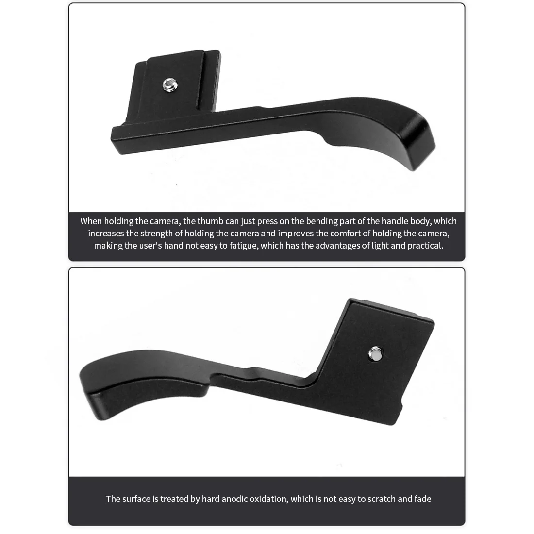 Metall Thumb Up Heißer Schuh Hand Grip Halterung Kamera Abdeckung für Fujifilm X-PRO2 X-E3 X-E2S für Nikon Z6 Z7 für sony A9 A7R3 A7III A73 – Detail 10
