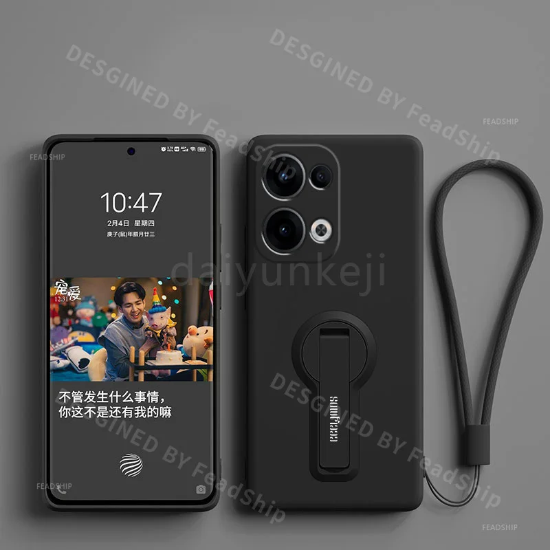 Shockproof Silicone Phone Case with Screen Protector and Holder Bracket