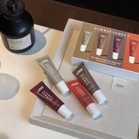 2 PCS Summer Sunday Mini Lip Butter Balm Set Moisturizing Vanilla Beige Brown Sugar Makeup Fast Ship Christmas Gift Kit 5