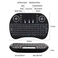 I8 Mini Wireless Keyboard Backlight 2.4G Air Mouse Remote Control Touchable Handheld for Smart Android TV Box Desktop PC - Image 6